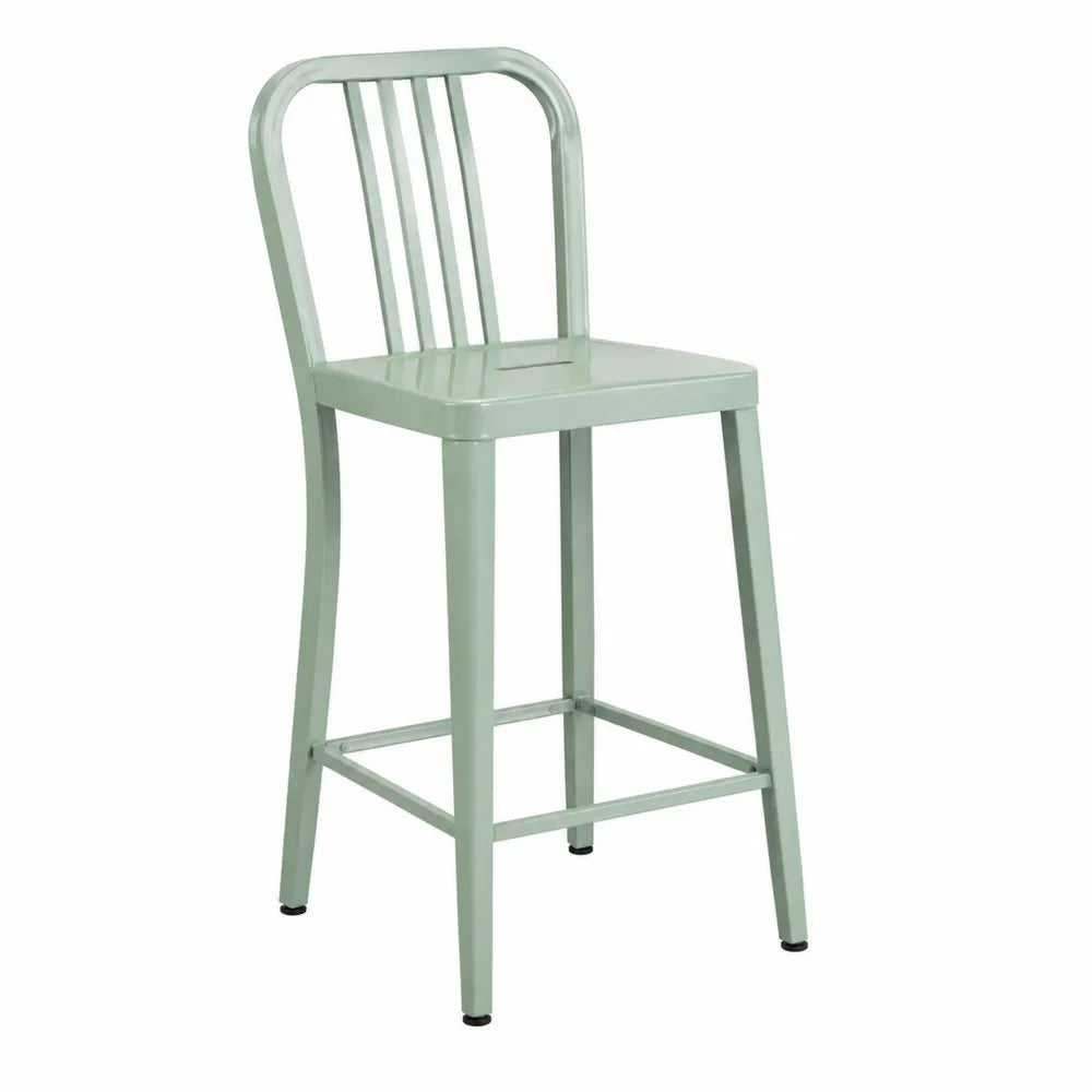Metal Bar Chair Light Green