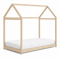 Wood House Frame Bed for Kids Pine 90 cm x 200 cm