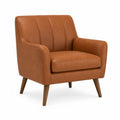 Armchair Faux Leather Brown 80cm x 75cm x 85cm