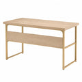 Rectangular Oak Veneer Desk with Metal Frame 120x60x75 cm