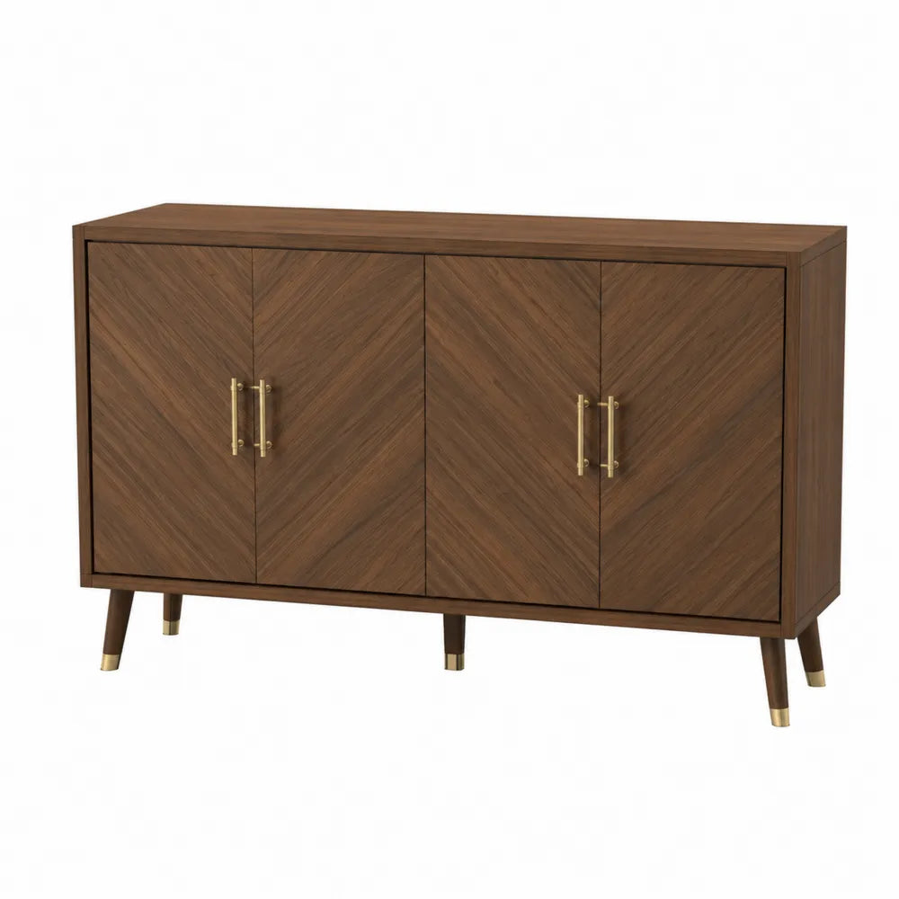 Walnut Veneer Mid-Century Modern Sideboard